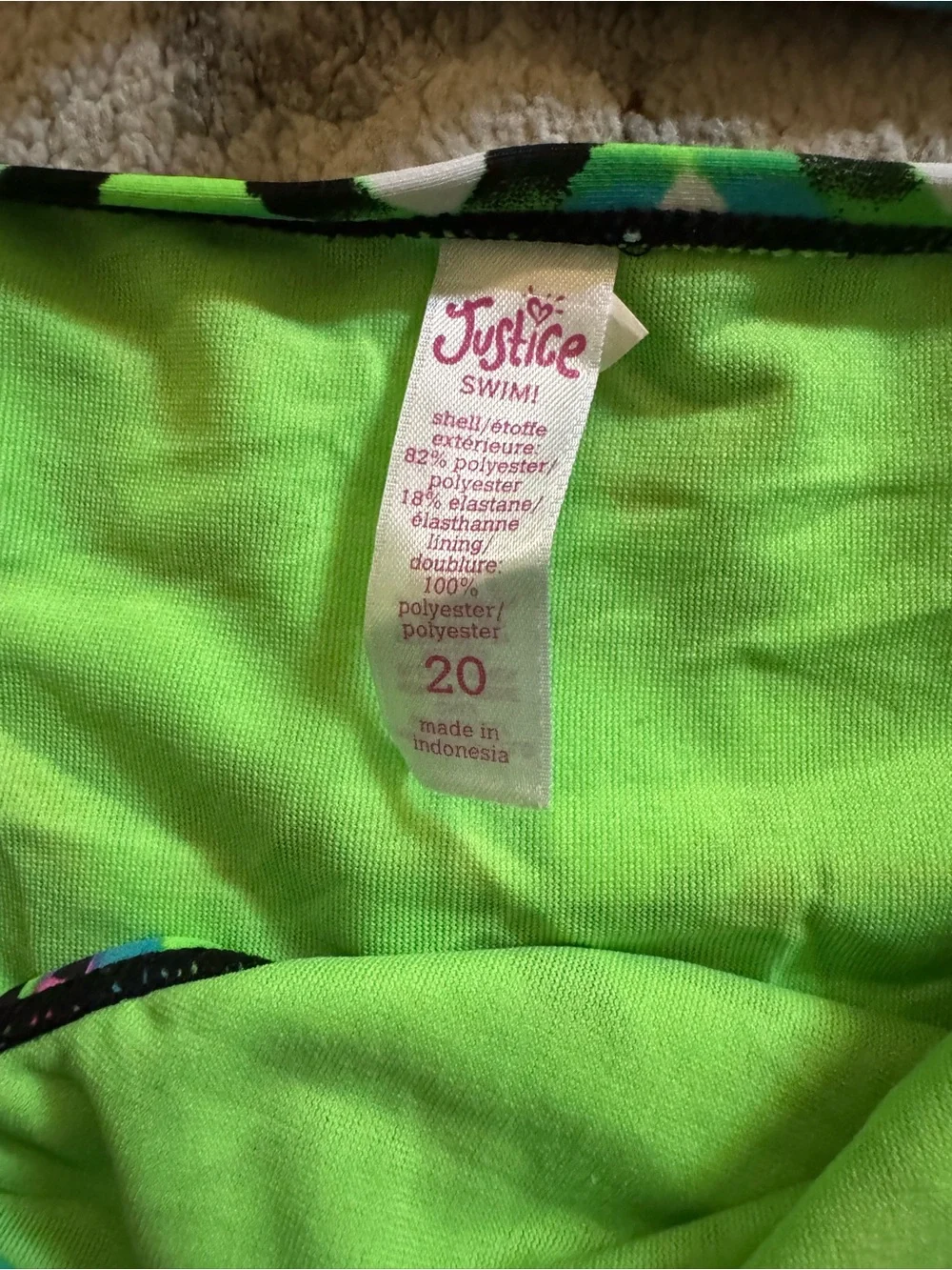Justice Tankini Set size 20 girls
